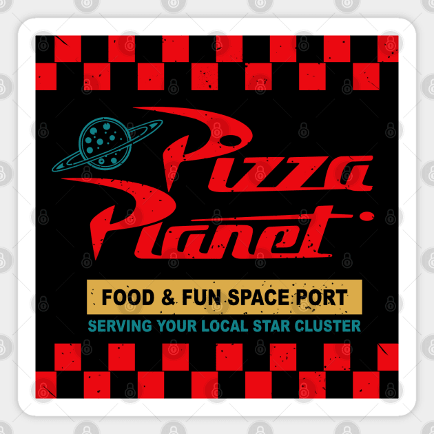 Pizza Planet Color Magnet by Alema Art